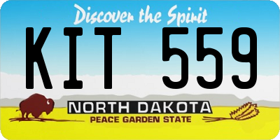ND license plate KIT559