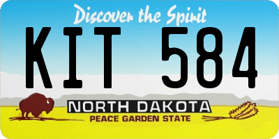 ND license plate KIT584
