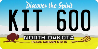 ND license plate KIT600