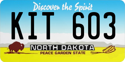 ND license plate KIT603