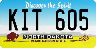 ND license plate KIT605