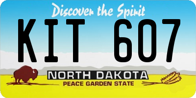 ND license plate KIT607