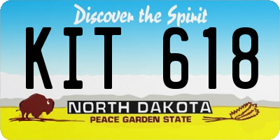 ND license plate KIT618
