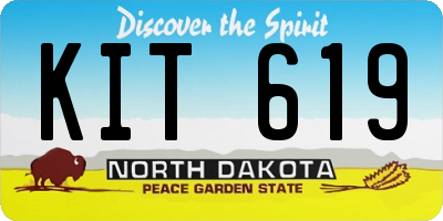 ND license plate KIT619