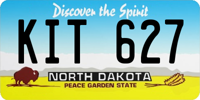 ND license plate KIT627