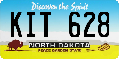 ND license plate KIT628