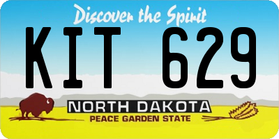 ND license plate KIT629