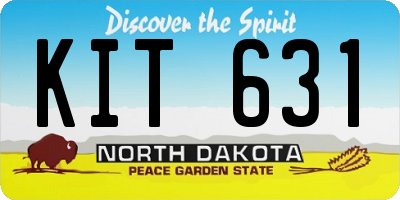 ND license plate KIT631