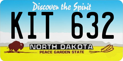 ND license plate KIT632