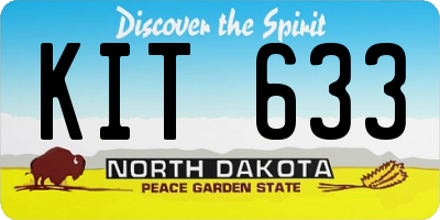 ND license plate KIT633
