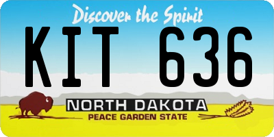 ND license plate KIT636