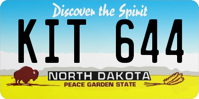 ND license plate KIT644