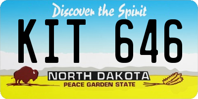 ND license plate KIT646