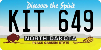 ND license plate KIT649