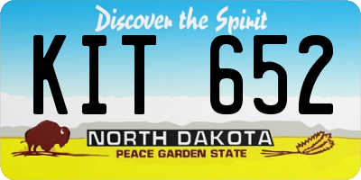 ND license plate KIT652