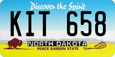 ND license plate KIT658