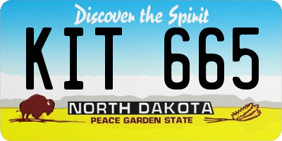 ND license plate KIT665