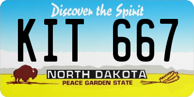 ND license plate KIT667