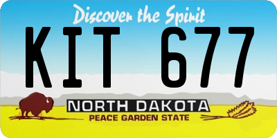 ND license plate KIT677