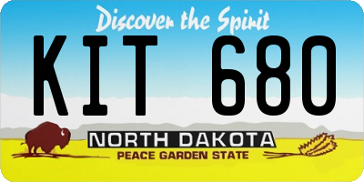 ND license plate KIT680