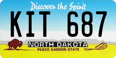 ND license plate KIT687