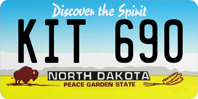 ND license plate KIT690