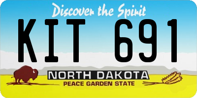 ND license plate KIT691