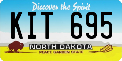ND license plate KIT695