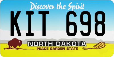 ND license plate KIT698