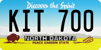 ND license plate KIT700