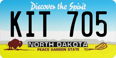 ND license plate KIT705