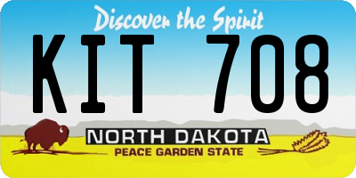 ND license plate KIT708