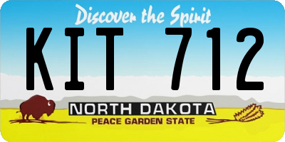 ND license plate KIT712