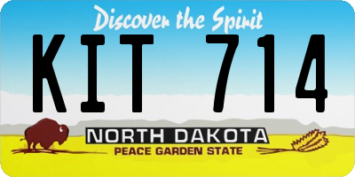 ND license plate KIT714