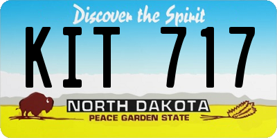 ND license plate KIT717