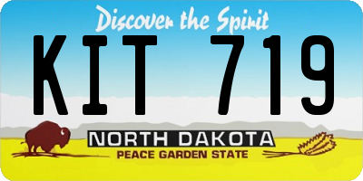 ND license plate KIT719