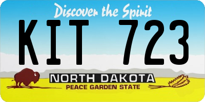 ND license plate KIT723