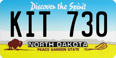 ND license plate KIT730