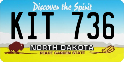 ND license plate KIT736