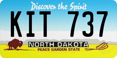 ND license plate KIT737