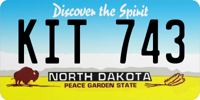 ND license plate KIT743