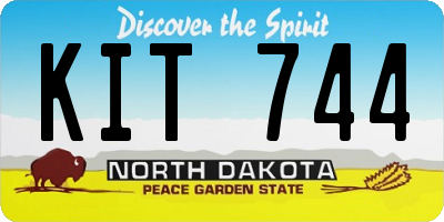 ND license plate KIT744