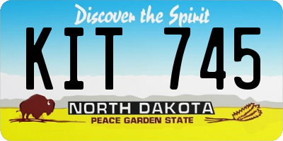 ND license plate KIT745