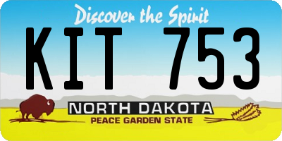 ND license plate KIT753