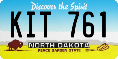 ND license plate KIT761