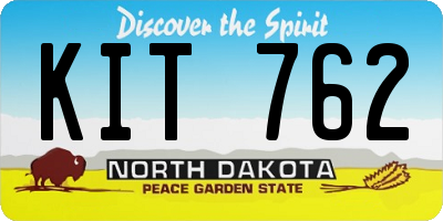 ND license plate KIT762
