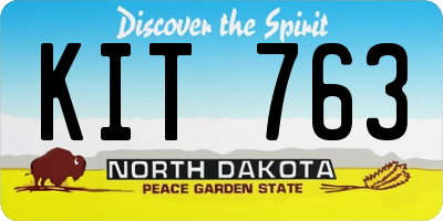 ND license plate KIT763