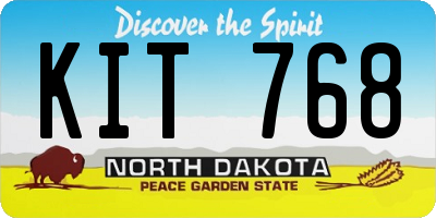 ND license plate KIT768