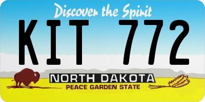 ND license plate KIT772