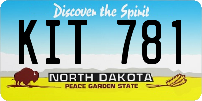 ND license plate KIT781